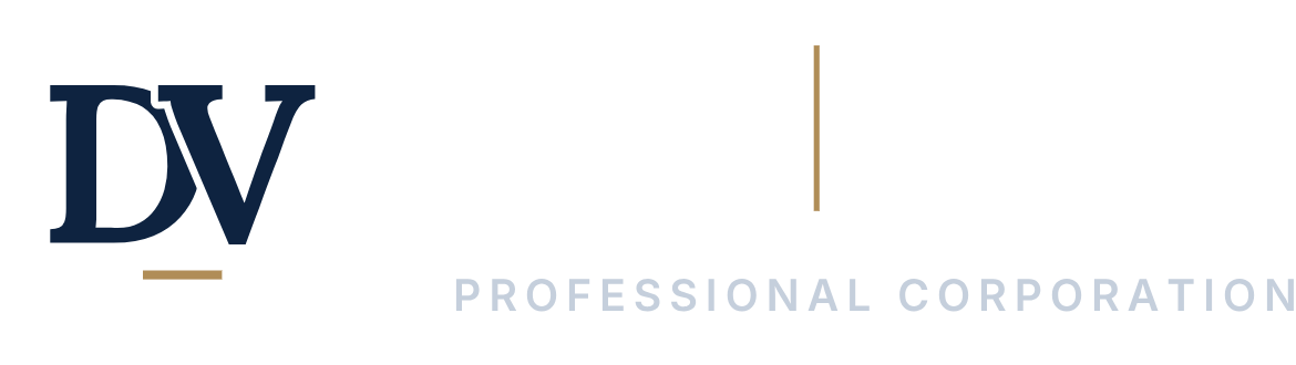 DV CPA Professional Corporation logo (reversed)