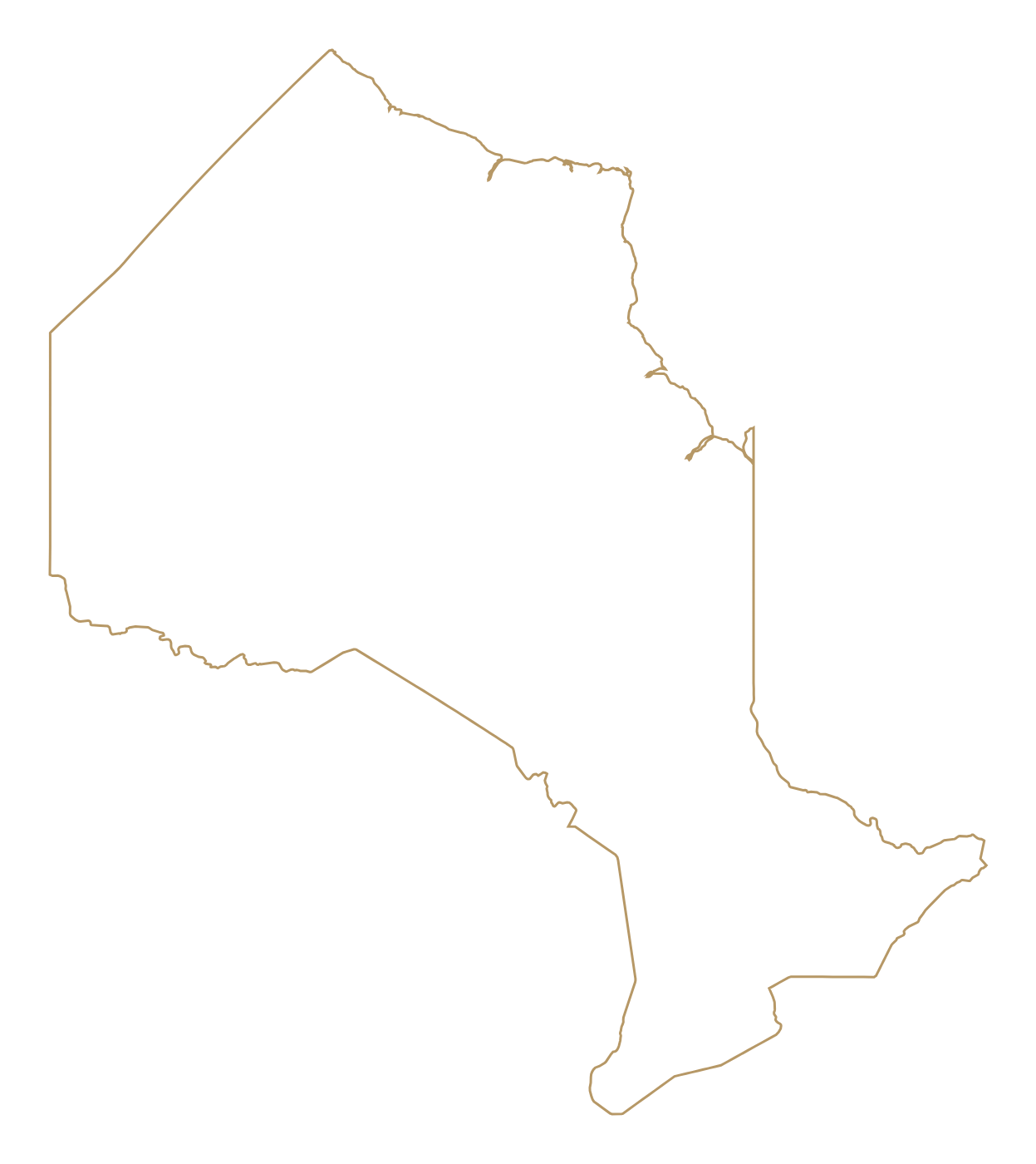 Map of Ontario, the DV CPA service area